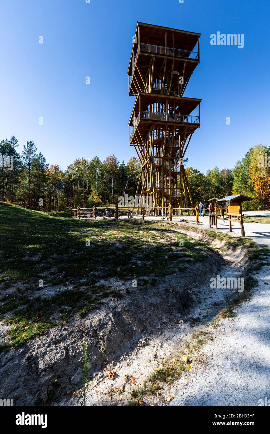 Europe, Poland, Lubusz Voivodeship, Muskau Bend Landscape Park / Muskauer Faltenbogen / The Muskauer Faltenbogen / Åuk Mużakowa UNESCO Global Geopark Stock Photo