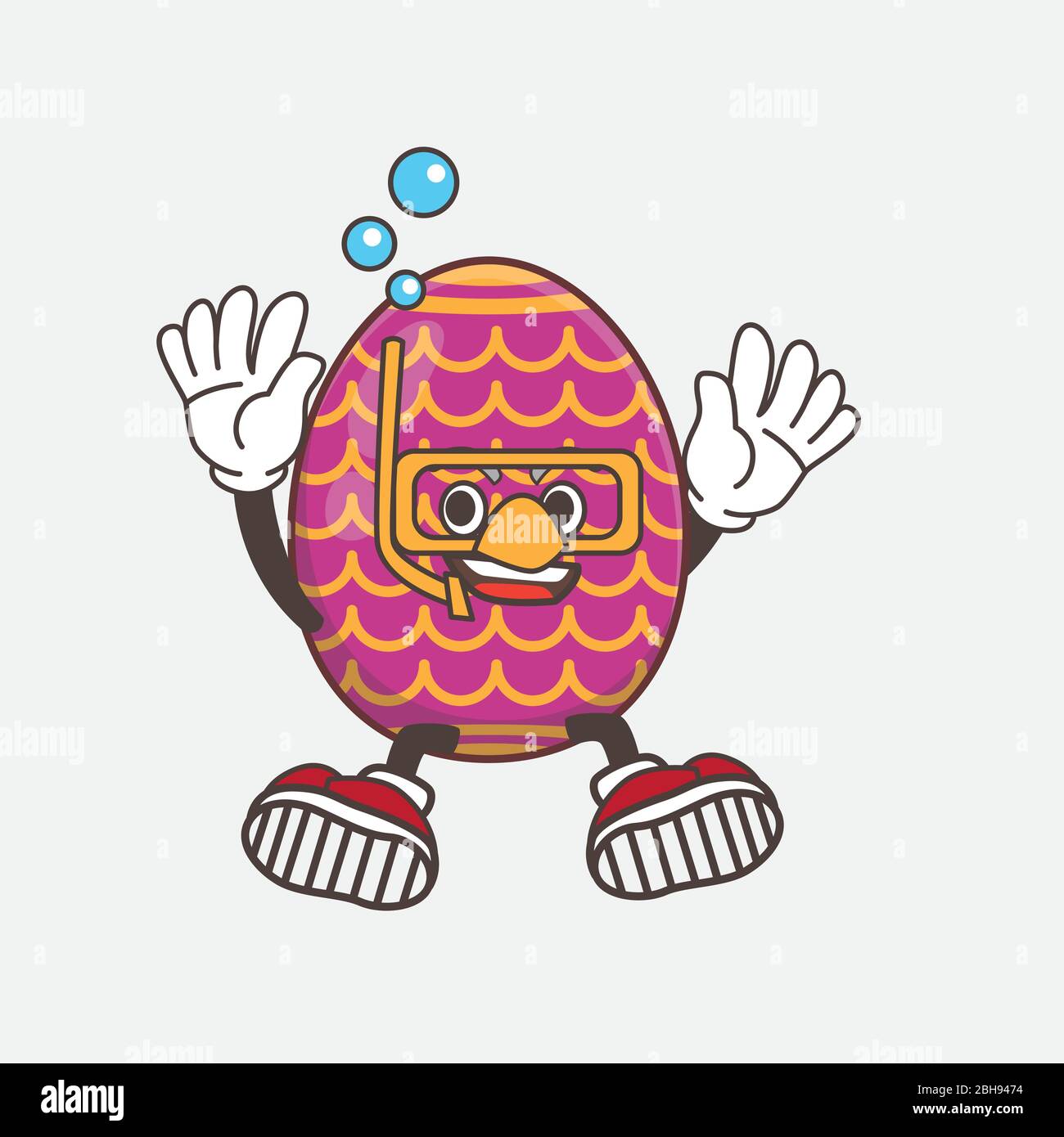 Illustration of Easter Egg Mascot Vector Character with Pose Stock ...