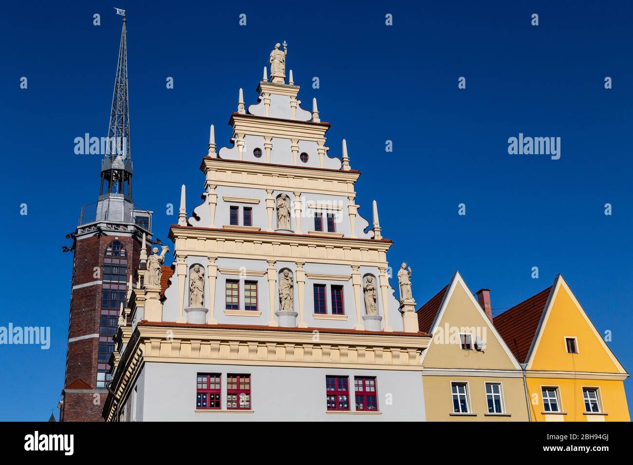 Europe, Poland, Opole Voivodeship, Nysa - Main Square Stock Photo