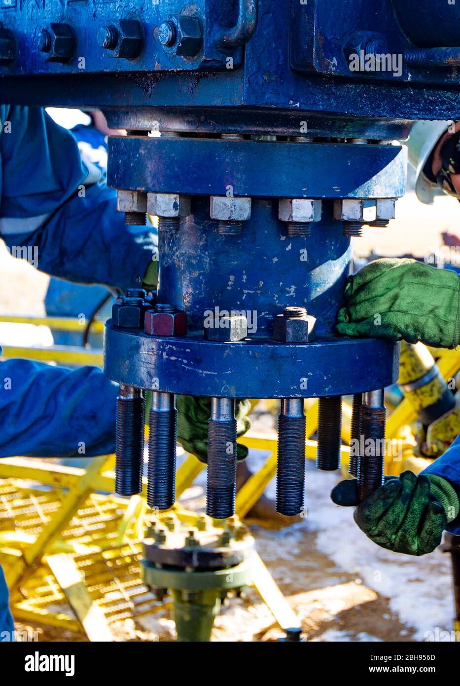 Drilling for natural gas in New Mexico Stock Photo Alamy