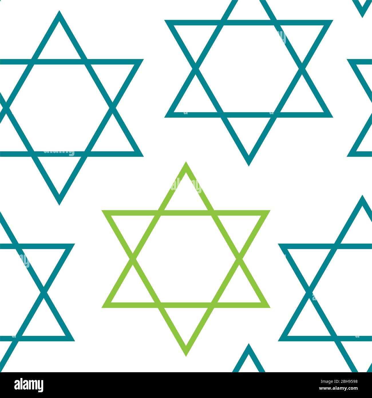 Pentagram seamless Japanese pattern Stock Vector