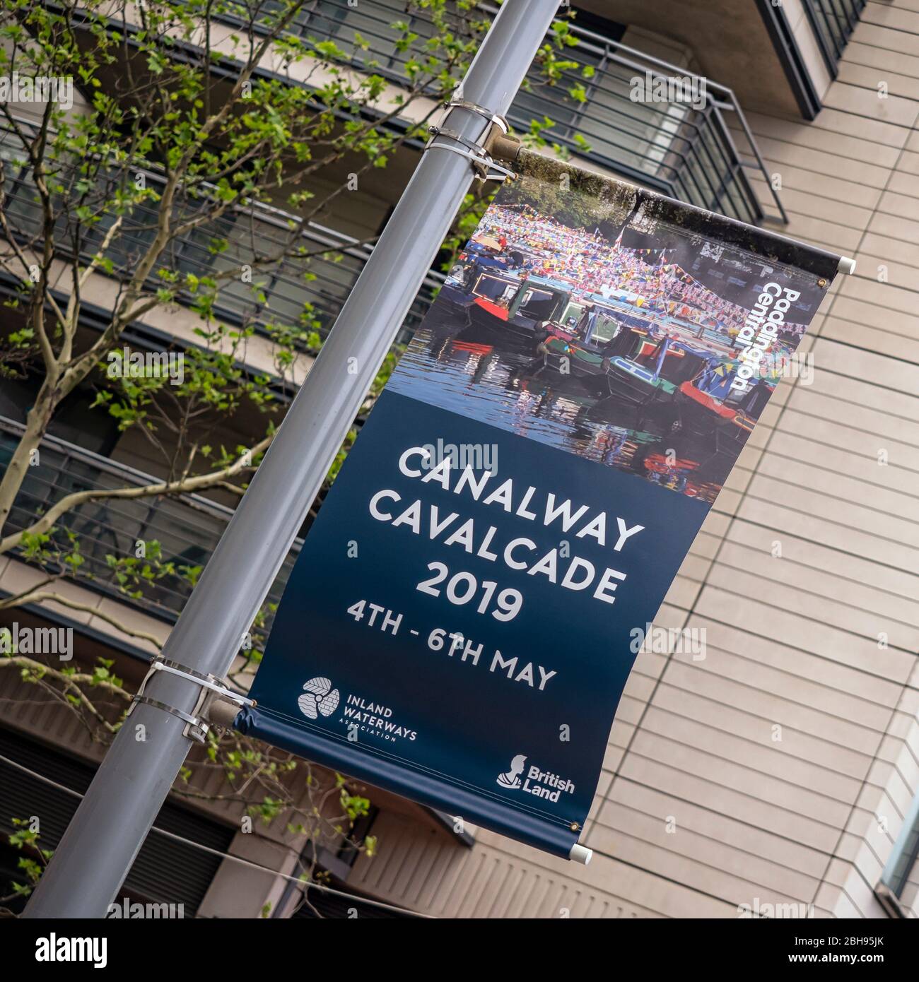 Poster advertising the Canalway Cavalcade Narrowboat gathering Stock Photo