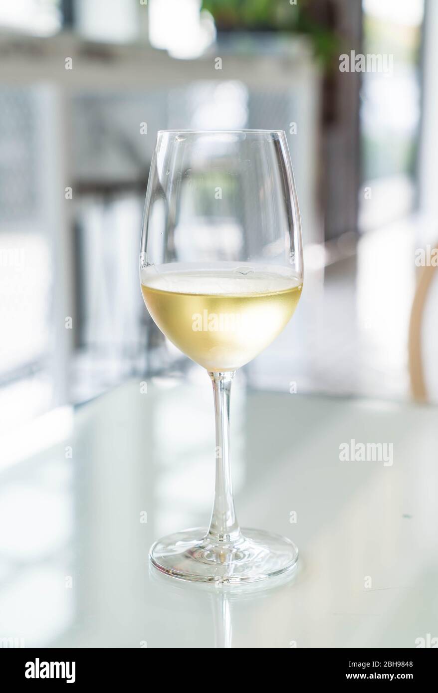 a glass of sparking wine Stock Photo