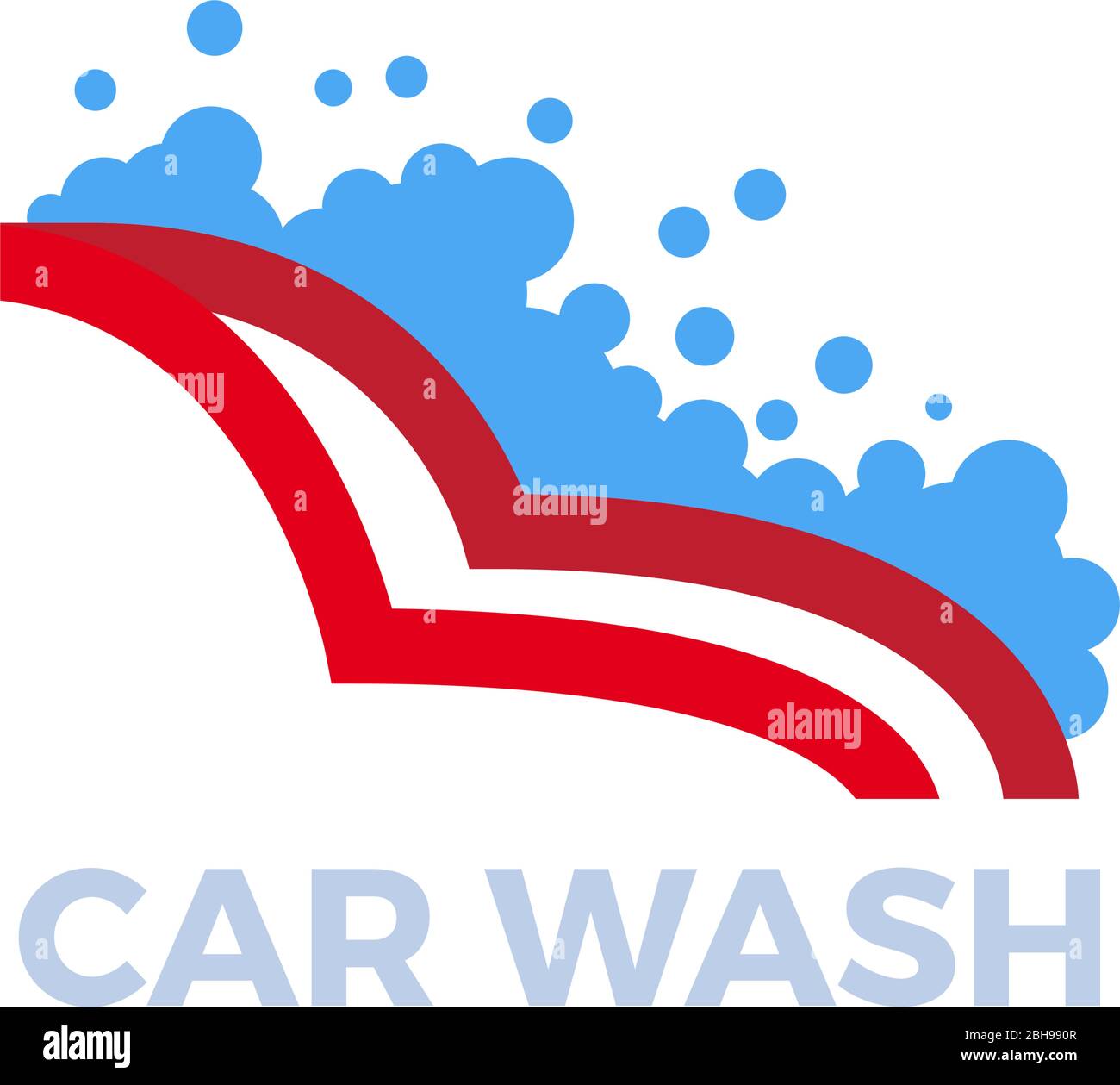 Vector logo abstract car and soap, carwash Stock Vector