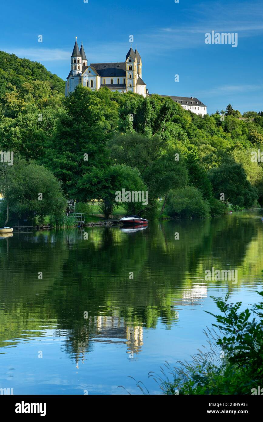 Arnstein Monastery by the river Lahn near Obernhof, Rhineland-Palatinate, Germany Stock Photo