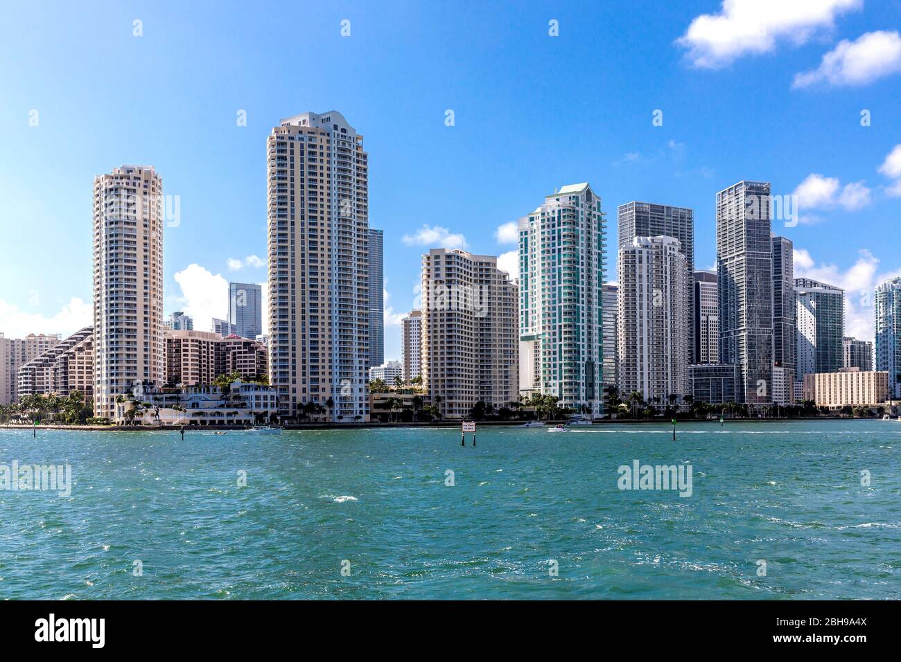 Skyline, Downtown, Miami, Miami-Dade County, Florida, USA, North America Stock Photo