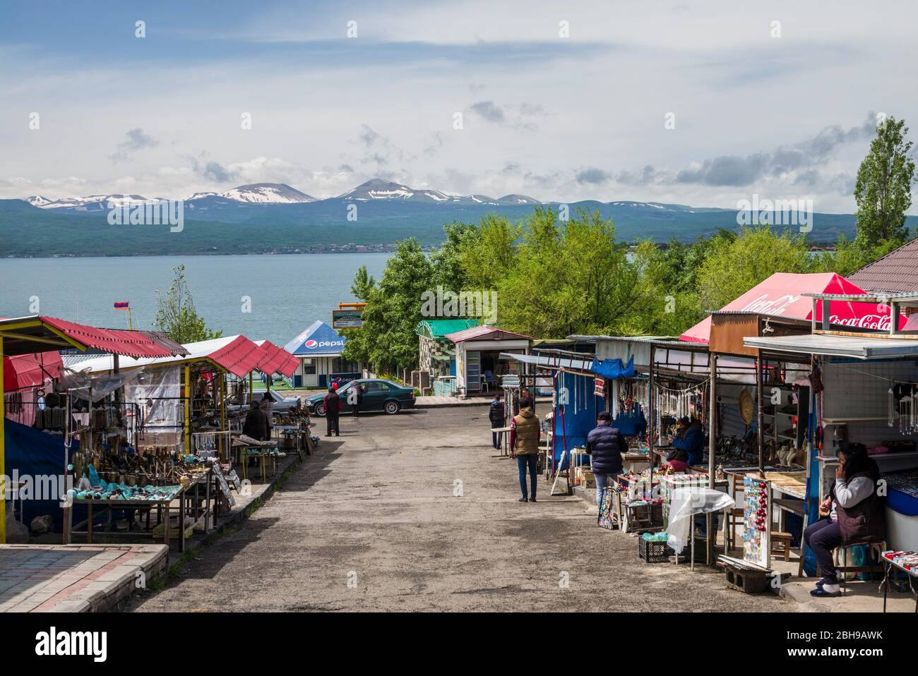 Armenia, Lake Sevan, Sevan, souvenir shops, no releases Stock Photo