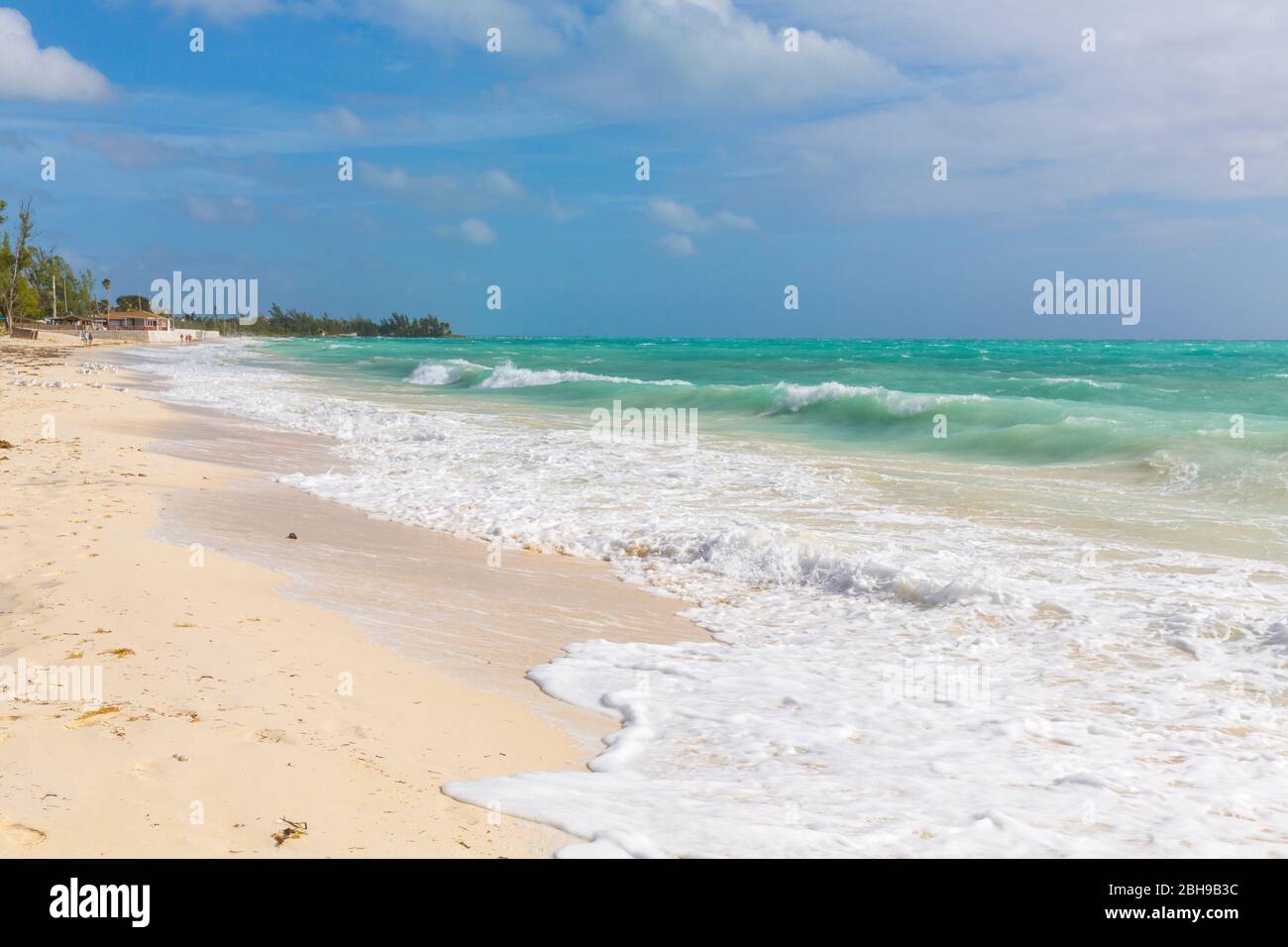 Pirate's Cove Beach Zipline and Water Park, Freeport, Grand Bahama, Bahamas, Caribbean, Atlantic Ocean, Central America Stock Photo