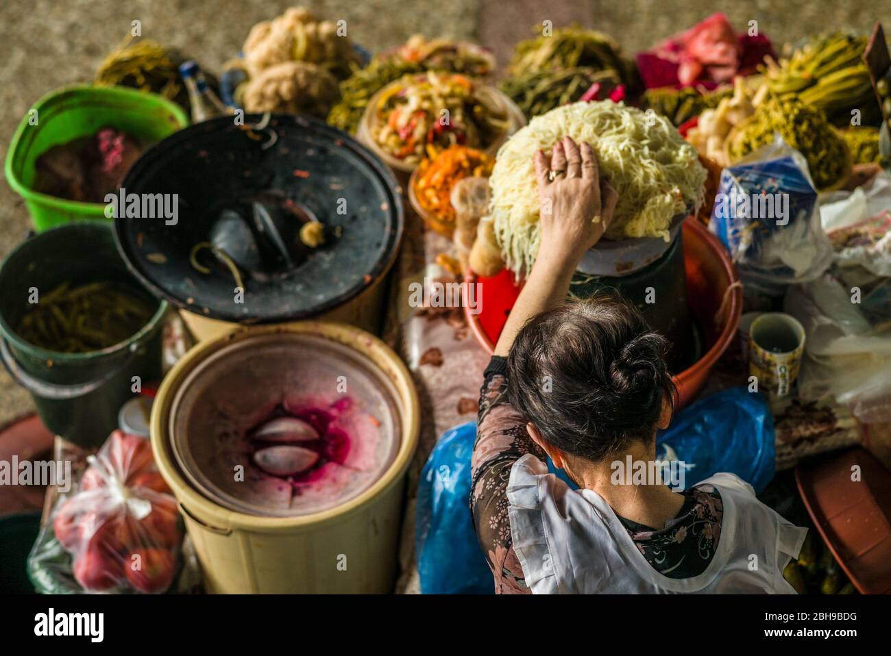 Armenia, Yerevan, G.U.M. Market, food market hall, interior Stock Photo