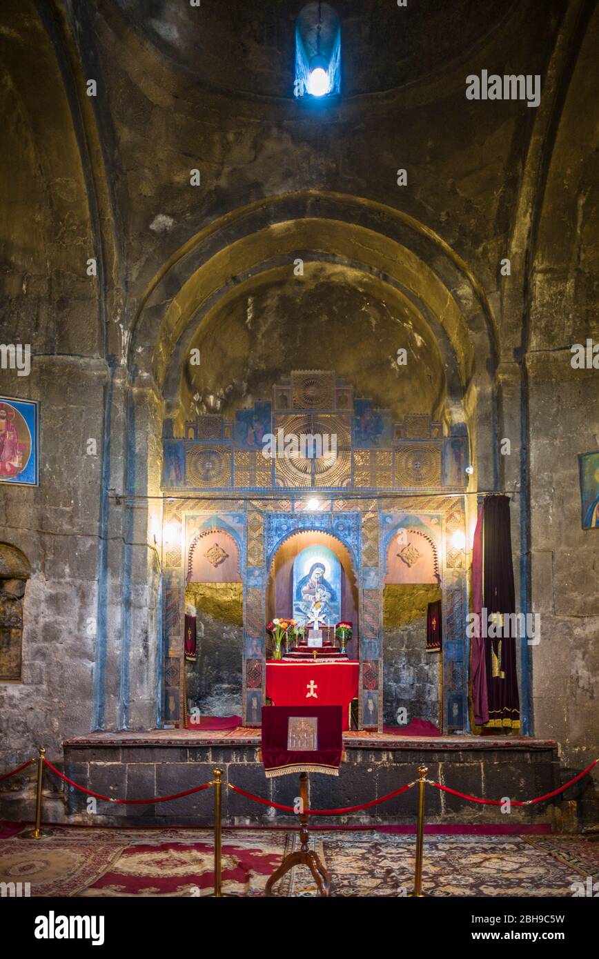 Armenia, Lake Sevan, Sevan, Sevanavank Monastery, interior Stock Photo