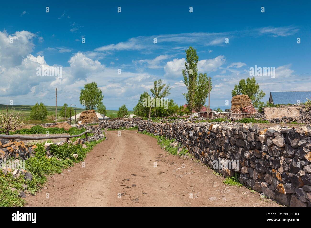 Armenia, Lake Sevan, Makenis, village street Stock Photo