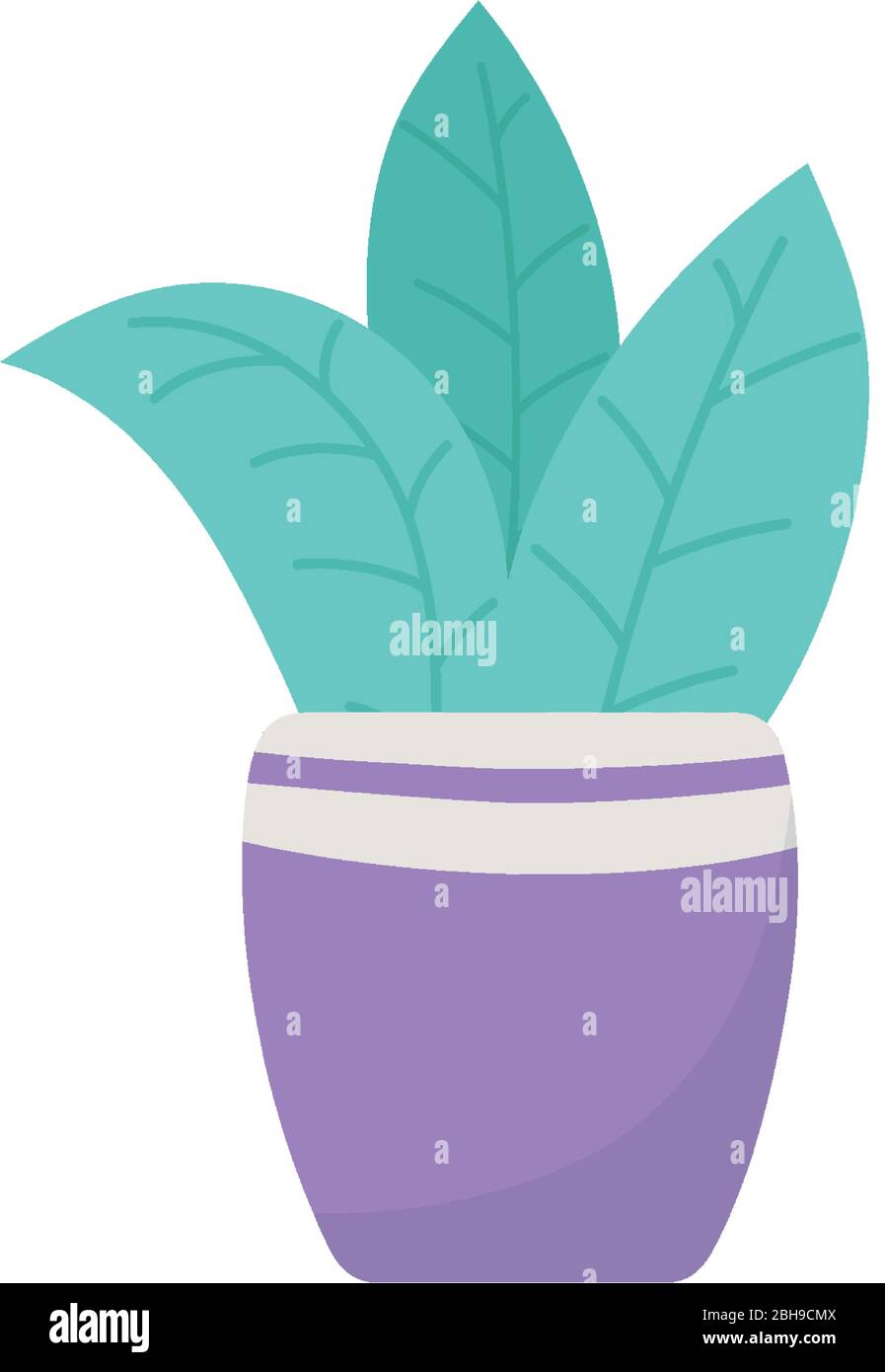potted plant decoration isolated icon white background vector ...