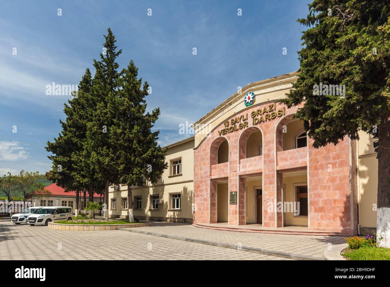 Azerbaijan, Zaqatala, Rasulzade Park Square Stock Photo - Alamy