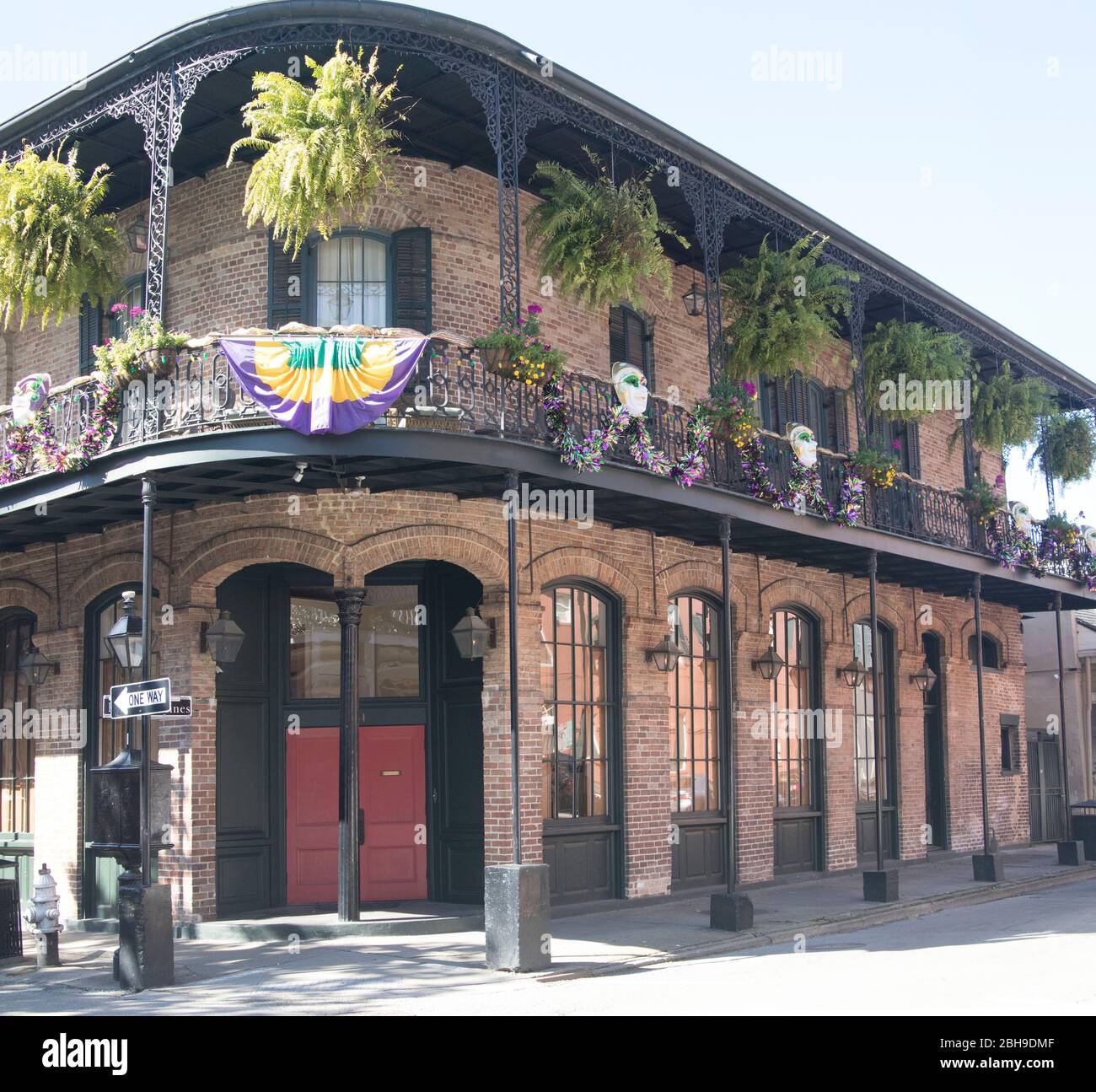 residential property at Royal and Ursurline in the French Quarter of New Orleans Stock Photo