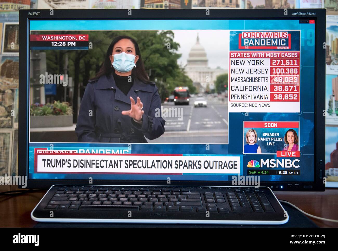 Washington, District of Columbia. 24th Apr, 2020. U.S. - A screen grab of KRISTEN WELKER reporting during MSNBC's Andrea Mitchell Reports. Credit: Brian Cahn/ZUMA Wire/Alamy Live News Stock Photo