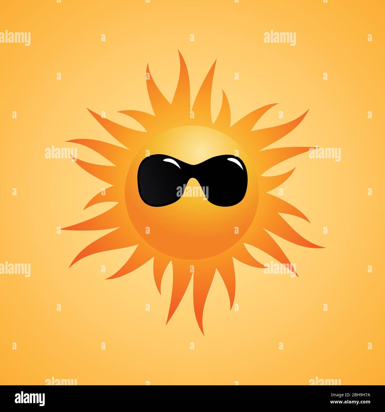Summer Sun Face with Sunglasses Vector Icon Stock Vector - Illustration of  summer, light: 120457111