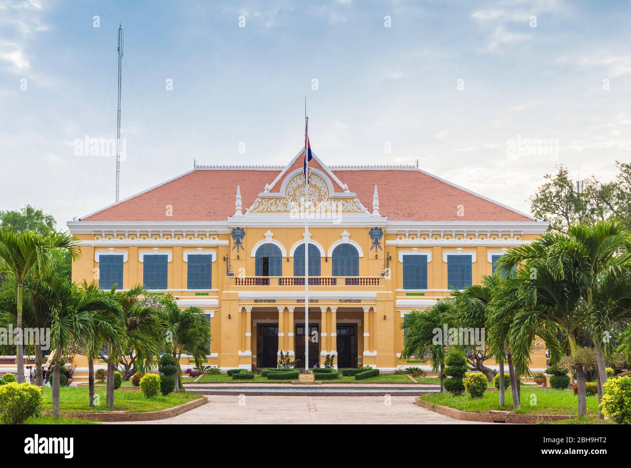 Cambodia, Battambang, Governor's Residence Building Stock Photo