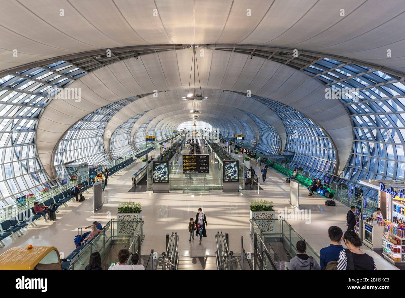 Thailand, Bangkok, Suvarnabhumi International Airport, BKK, interior Stock Photo