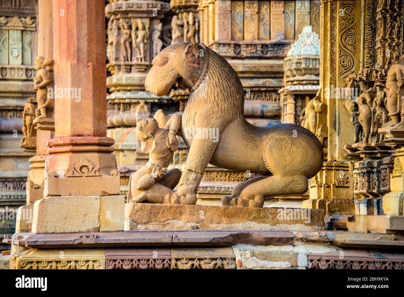 Khajuraho temples, Madhya Pradesh, India Stock Photo