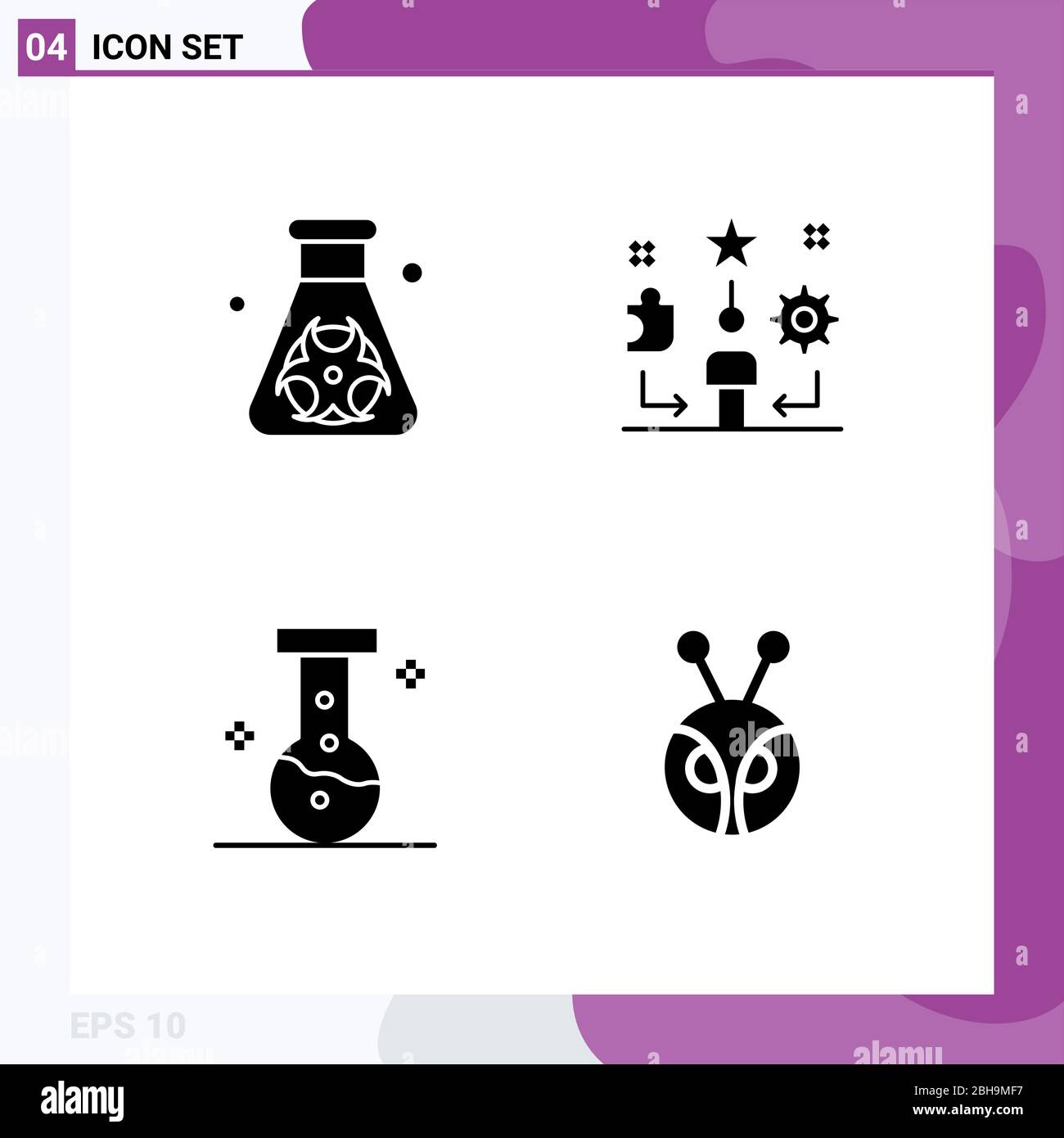 Universal Icon Symbols Group of Modern Solid Glyphs of flask, chemical, waste, talent, laboratory Editable Vector Design Elements Stock Vector