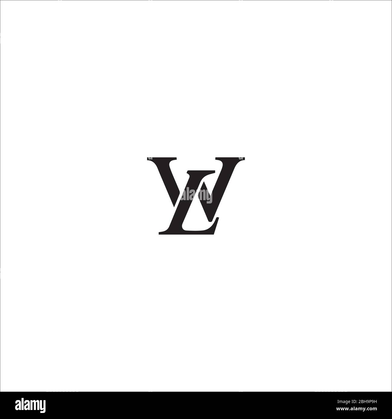 Initial letter wl logo or lw logo vector design template Stock Vector