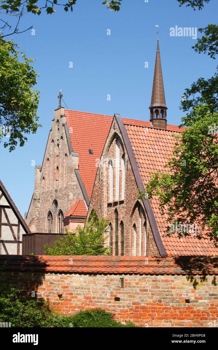 Former Cistercian monastery of the Holy Cross, today Kulturhistorisches Museum Rostock, Rostock, Mecklenburg-Vorpommern, Germany, Europe Stock Photo
