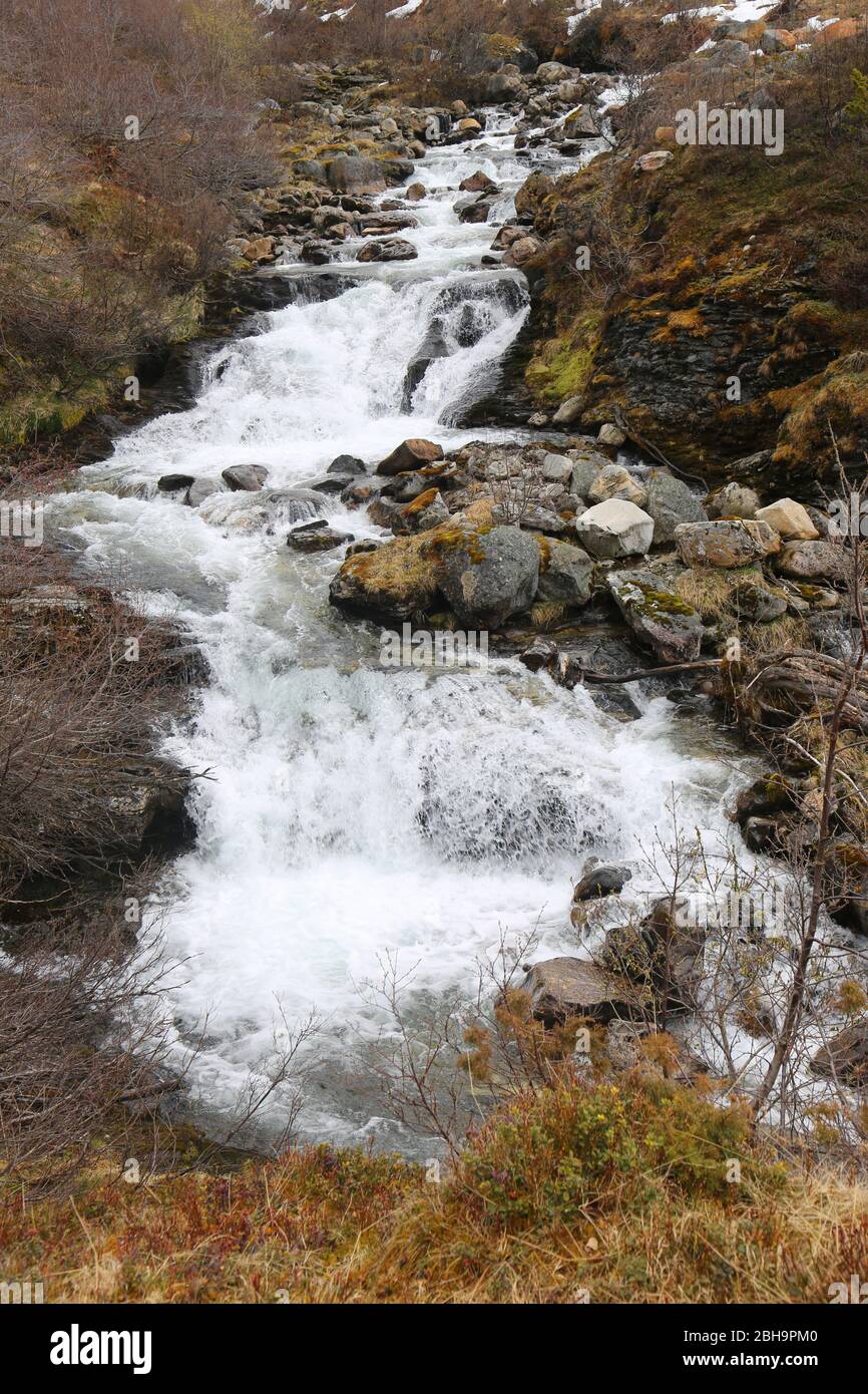 Mountain stream Norway Stock Photo