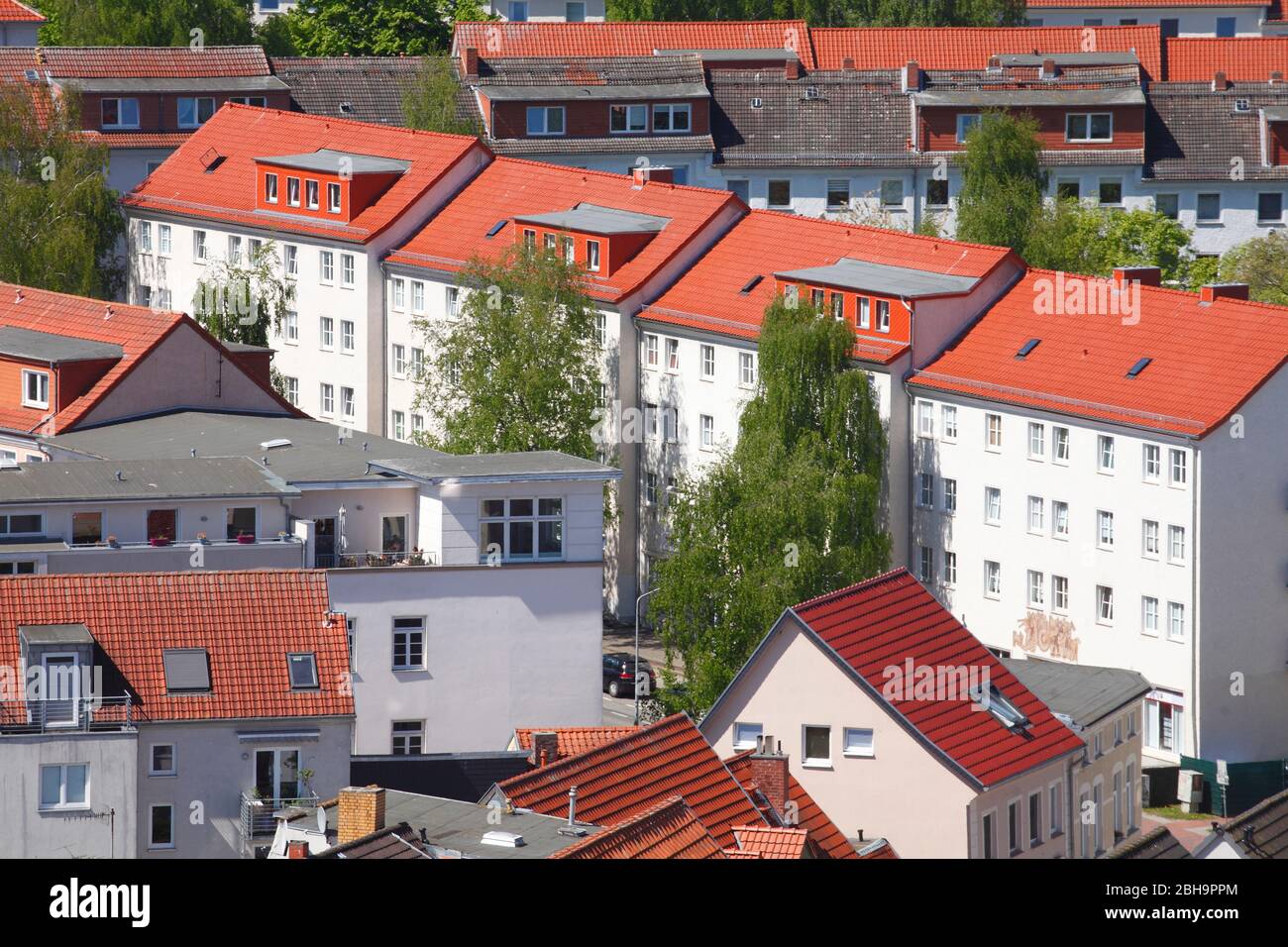 Moderne Wohngebäude, Rostock, Mecklenburg-Vorpommern, Deutschland ...