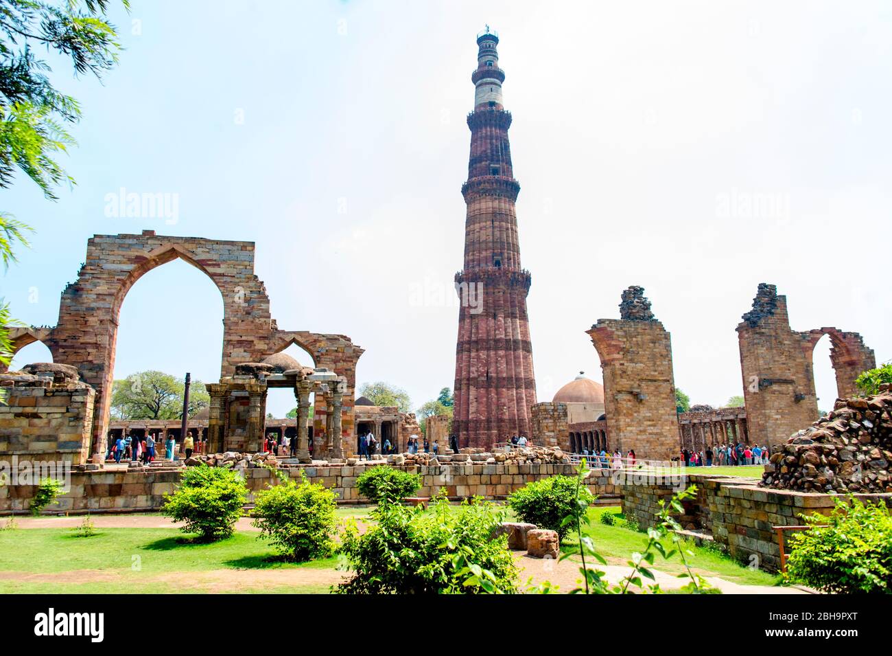 Architecture of Qutab Minar, New Delhi, India Stock Photo