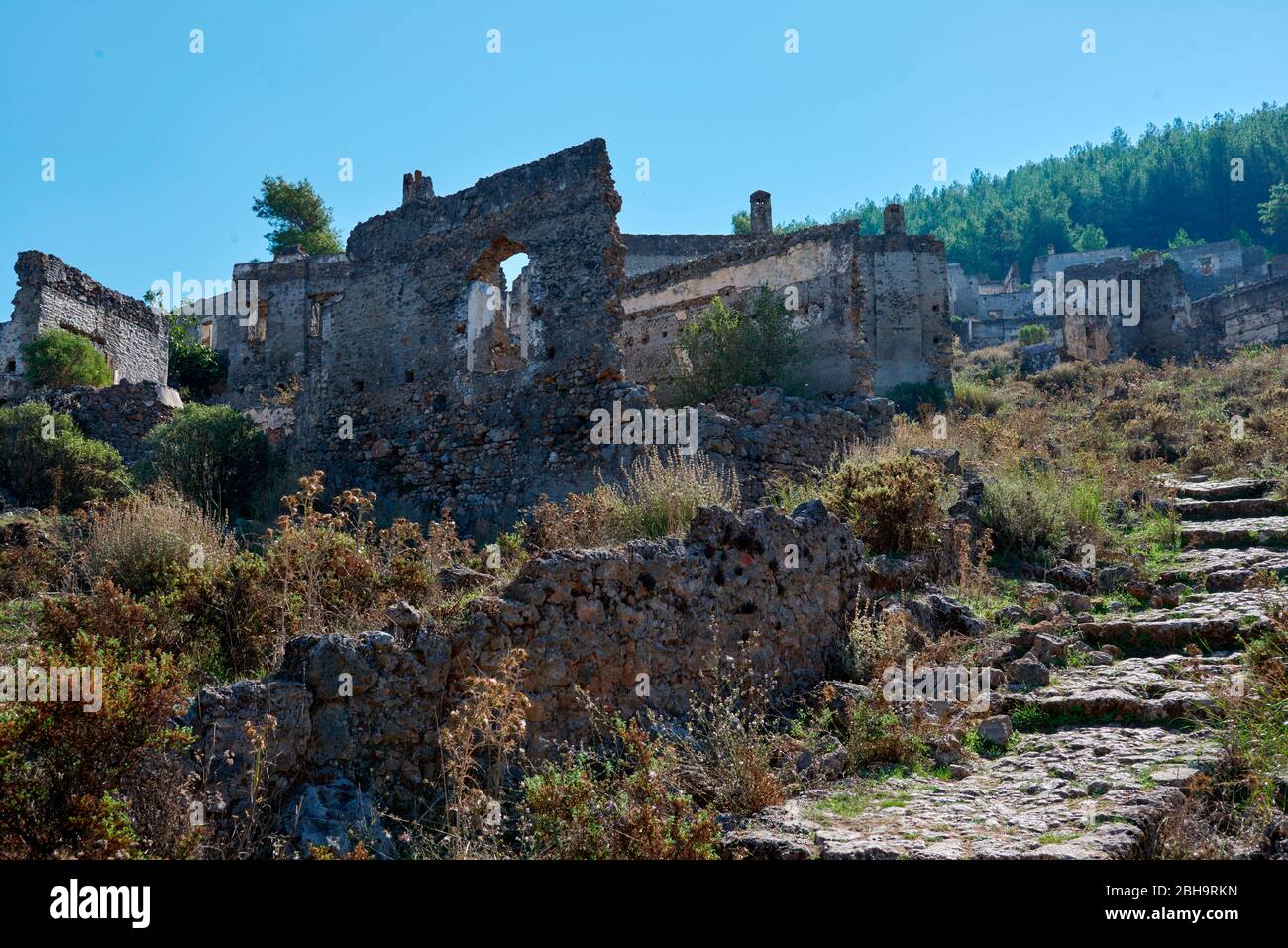 Kayaky, anciently known as Lebessos and Lebessus, Lycia Turkey Stock Photo