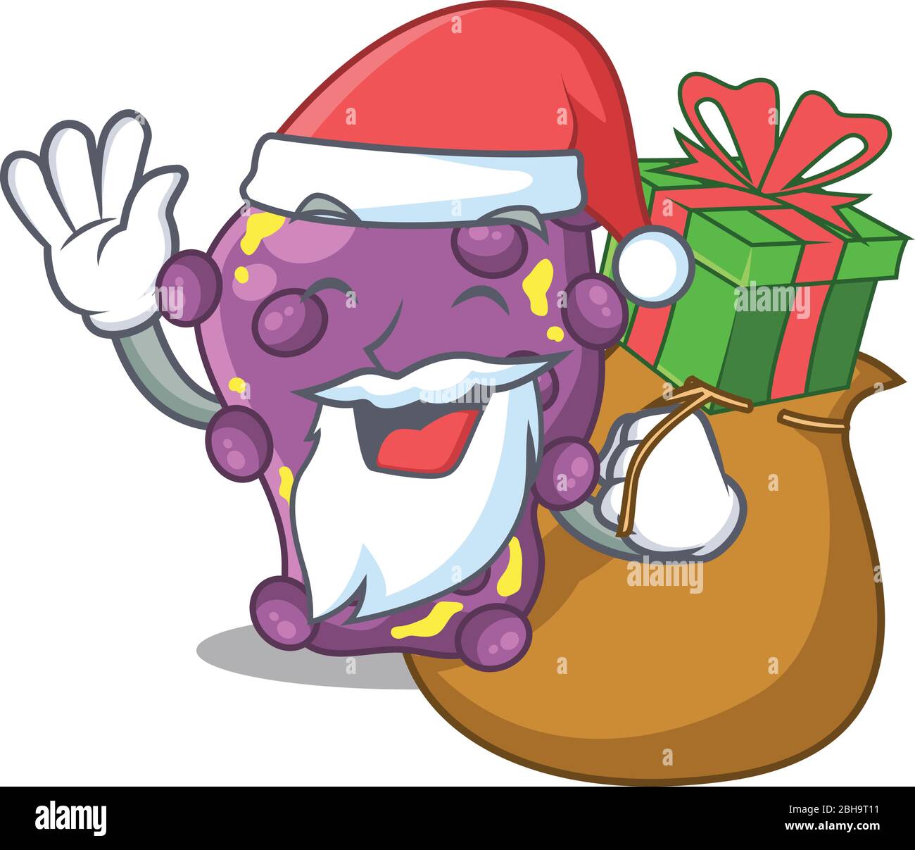 cartoon-design-of-shigella-santa-with-christmas-gift-stock-vector-image-art-alamy