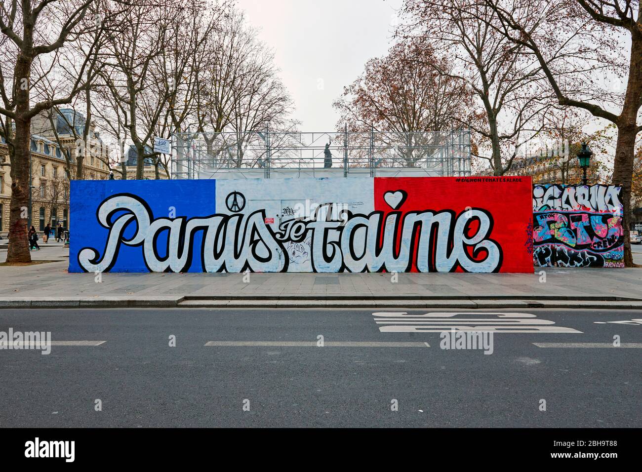 Paris je t'aime, Place de la République Stock Photo