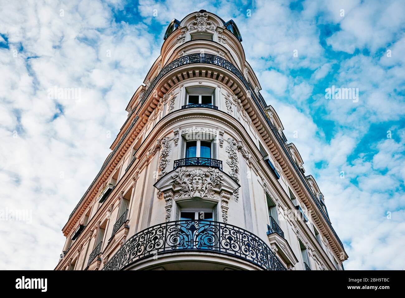 Hausman Building Paris with a blue sky Stock Photo