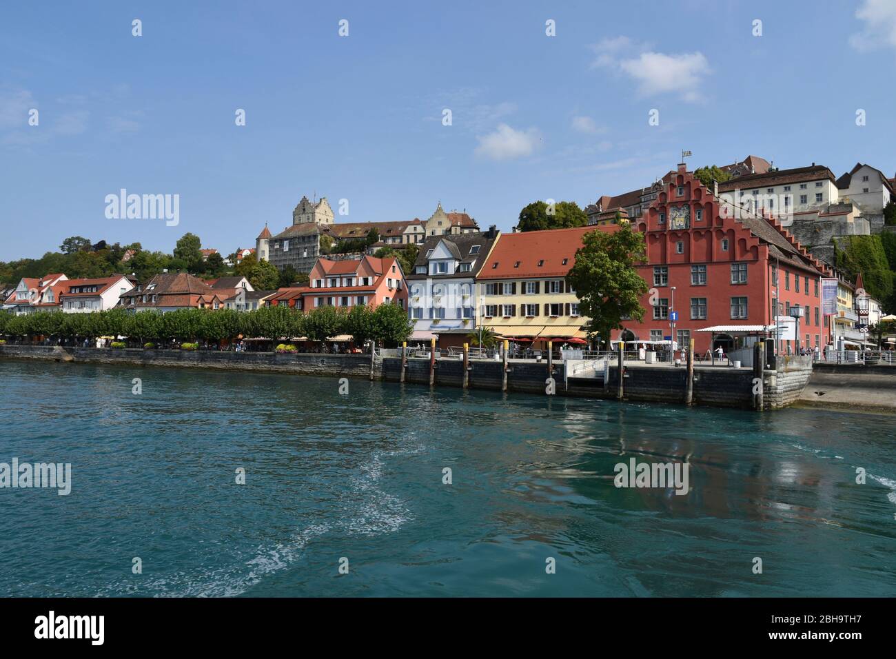 Europe, Germany, Baden-Wurttemberg, Meersburg, Lake Constance, boat mooring Stock Photo