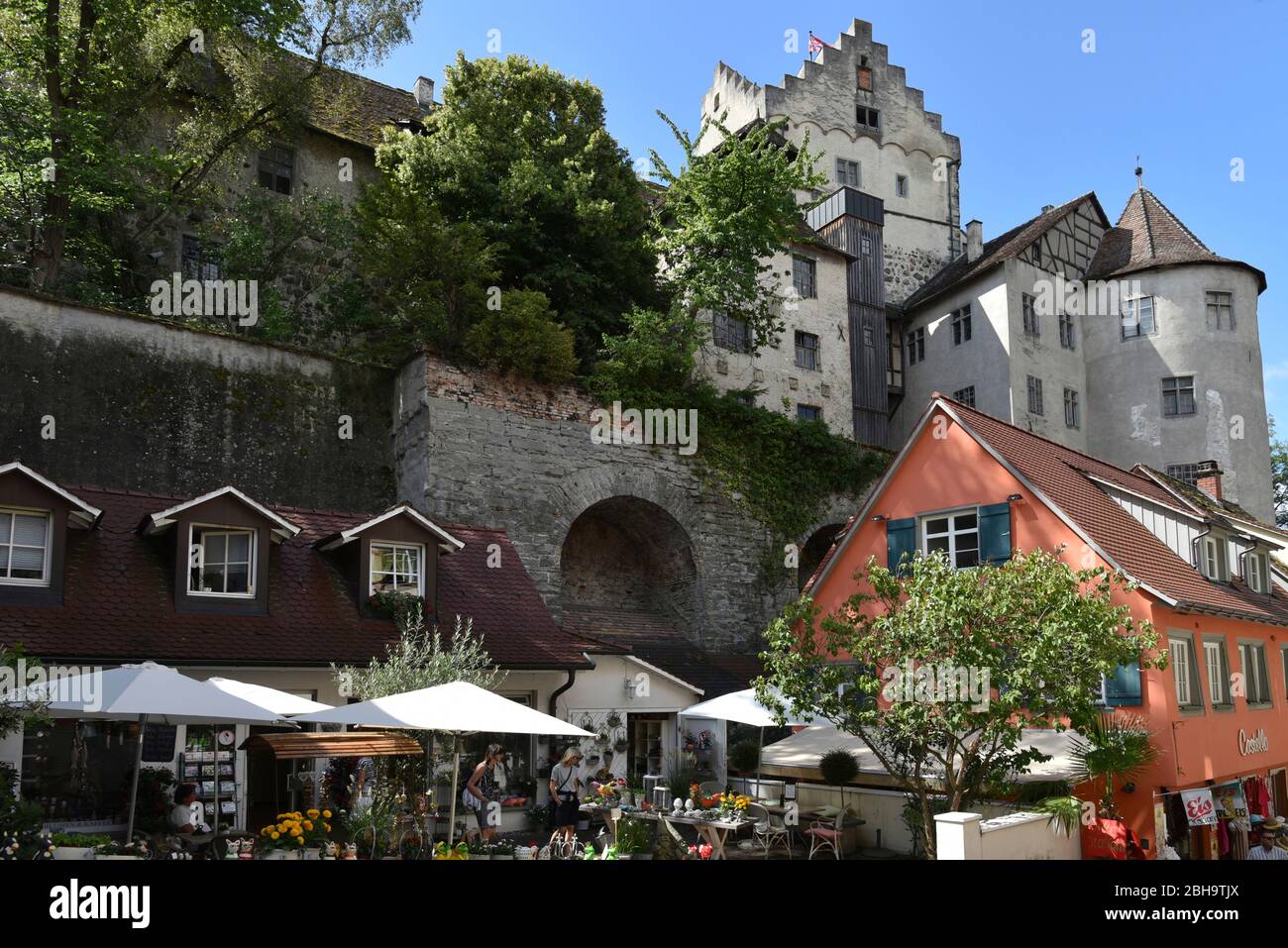 Europe, Germany, Baden-Württemberg, Meersburg, Lake Constance, Upper Town, cityscape Stock Photo