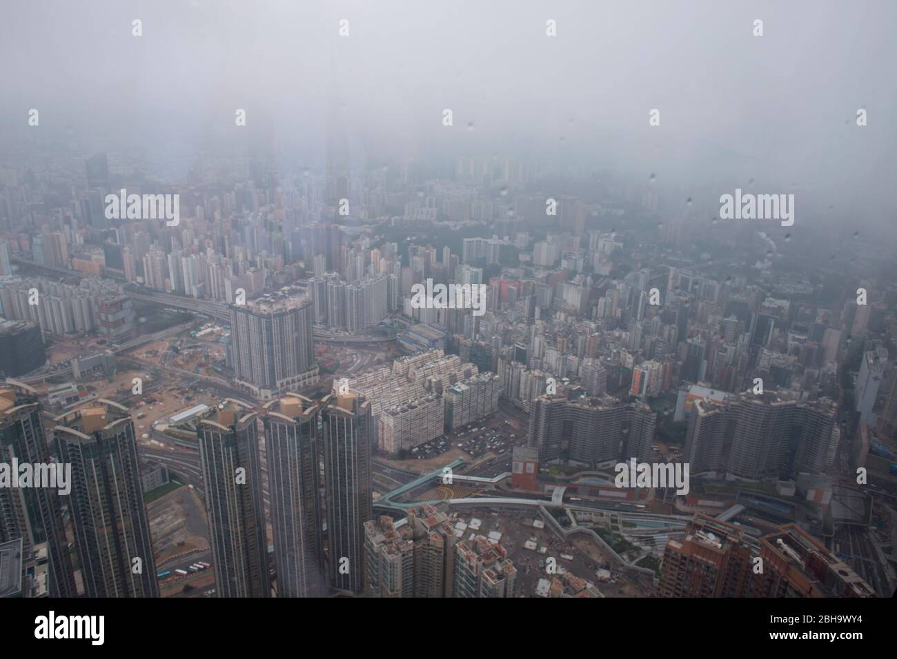 View from the International Commerce Center, Hongkong Stock Photo