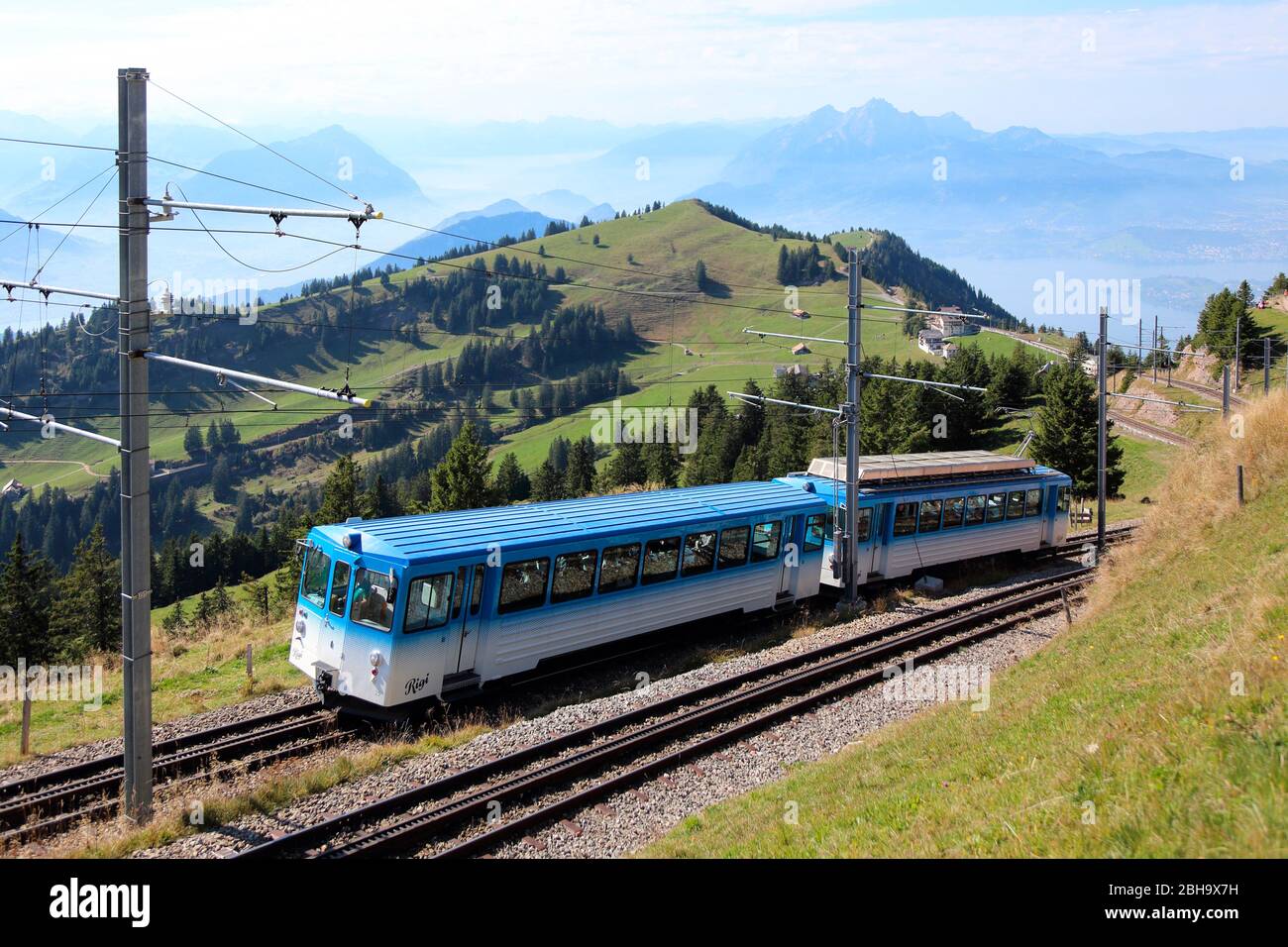 Switzerland, Rigi Kulm, Rigibahn / Rigi Railways Stock Photo