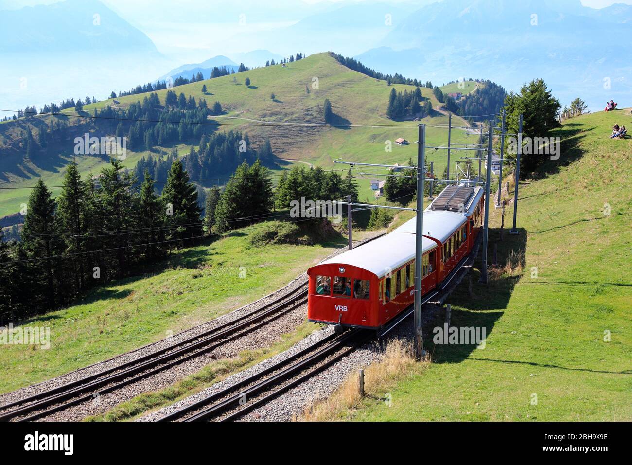 Switzerland, Rigi Kulm, Rigibahn / Rigi Railways Stock Photo