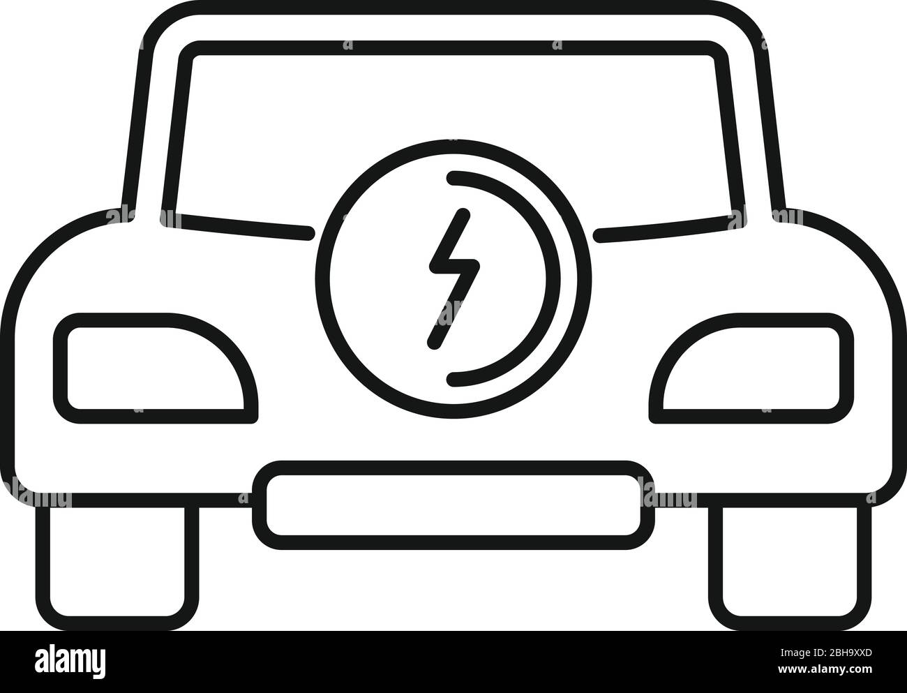 Alternative hybrid car icon. Outline alternative hybrid car vector icon for web design isolated on white background Stock Vector