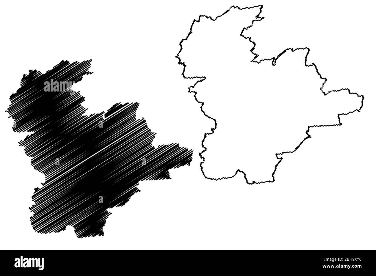 Klagenfurt City (Republic of Austria, Carinthia) map vector illustration, scribble sketch City of Klagenfurt am Worthersee map Stock Vector