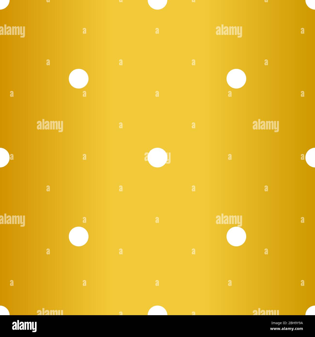 Tile vector pattern with white polka dots on gold background Stock ...