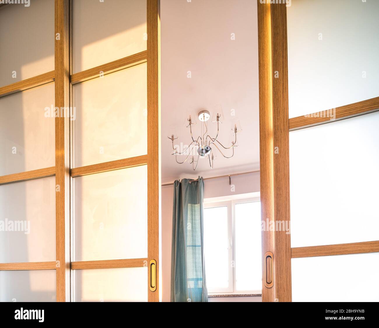 japanese style sliding wooden doors Stock Photo Alamy