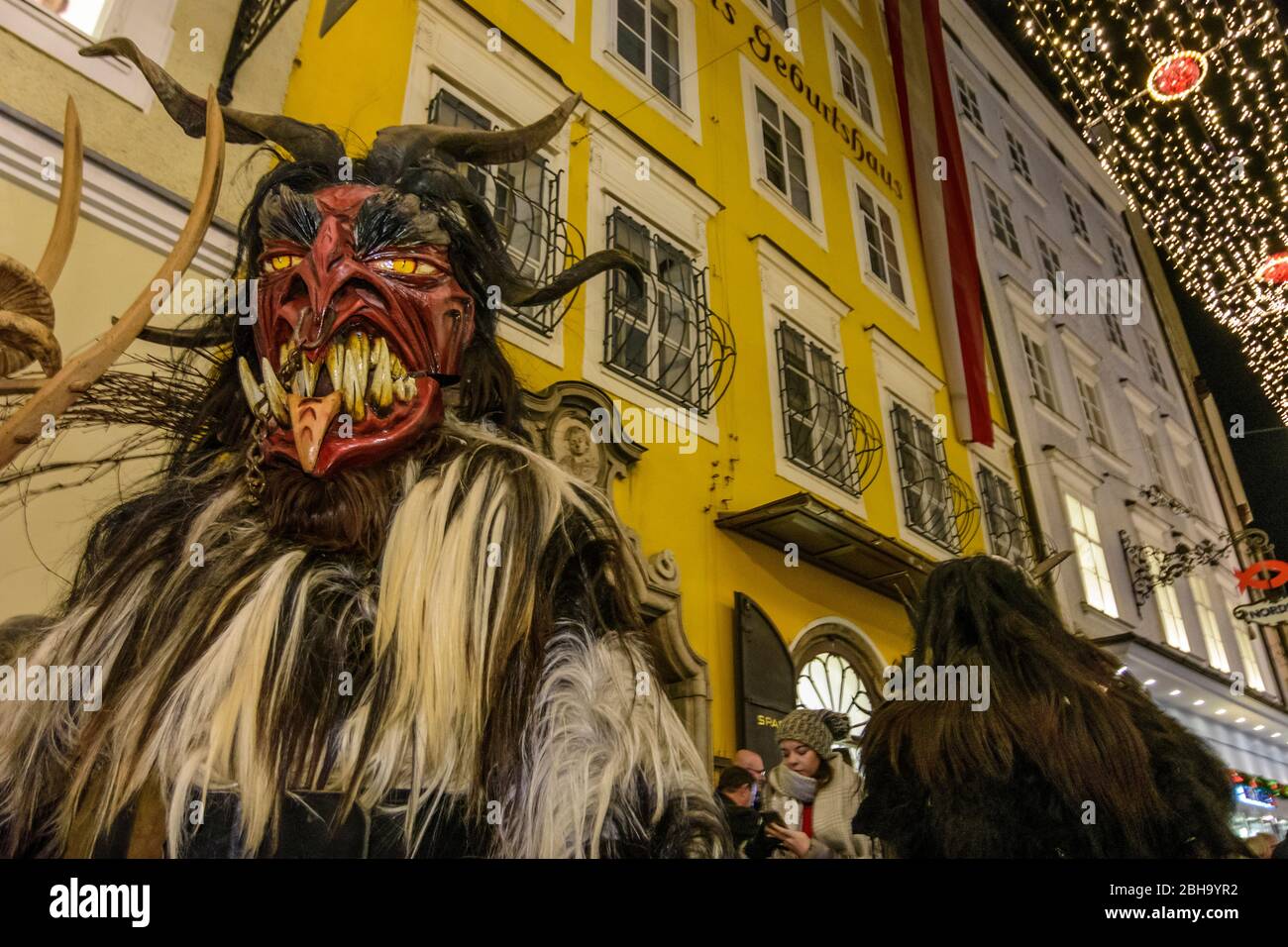 Salzburg Krampus run (Krampus run, Perchten run, Krampus run, mask