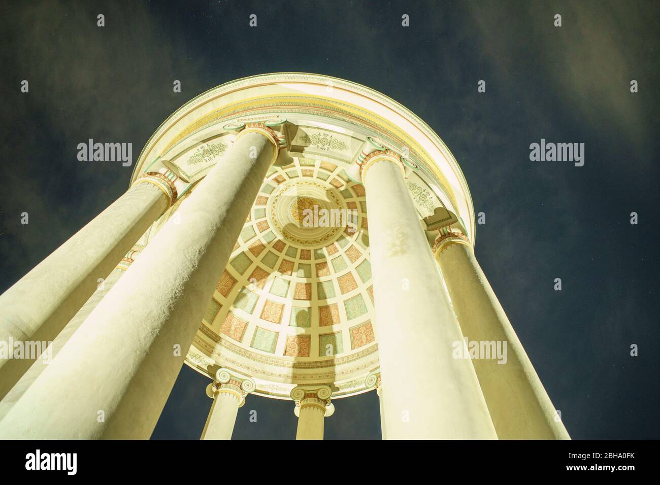 Monopteros in the English Garden at night Stock Photo