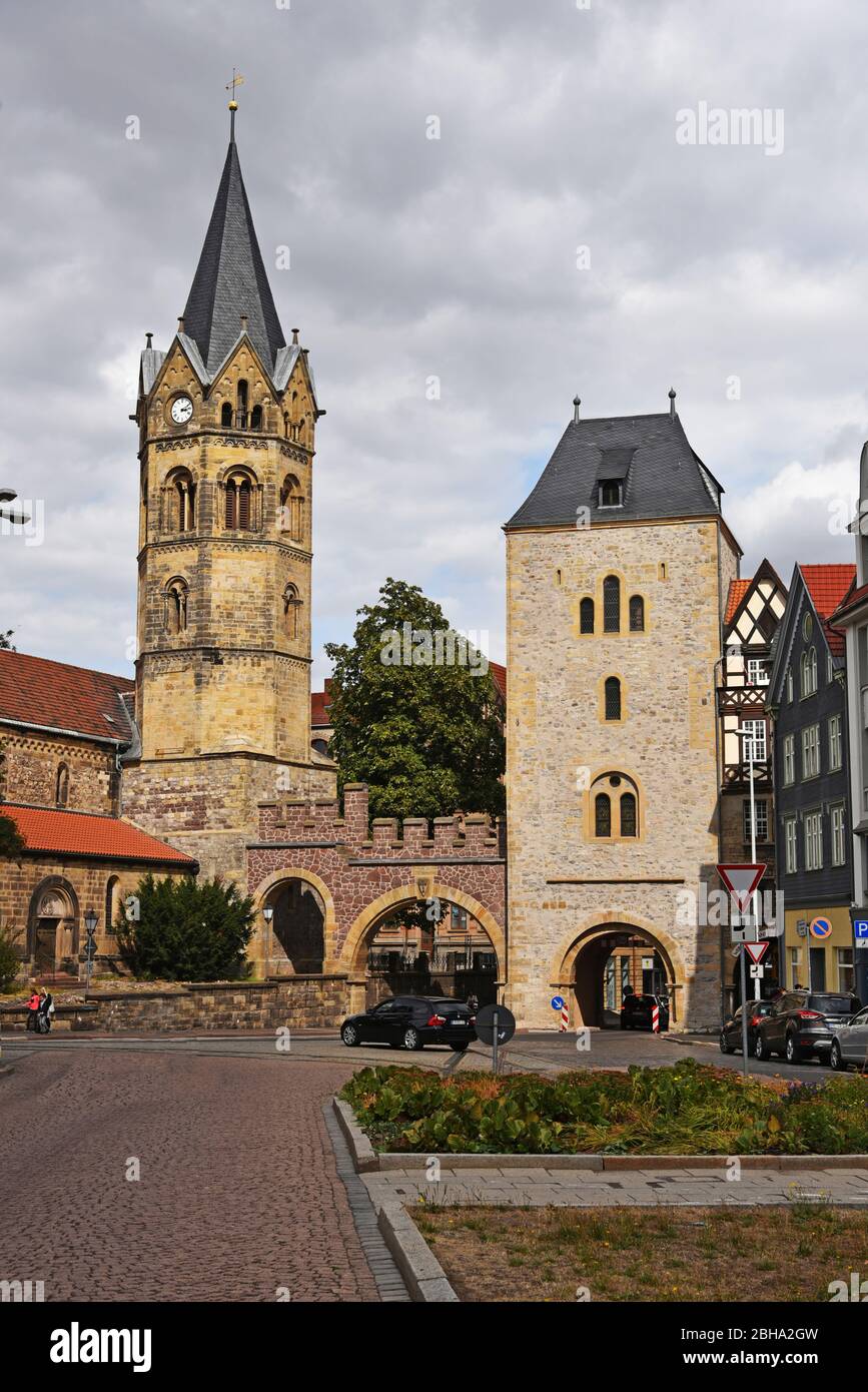 Europe, Germany, Thuringia, Eisenach, Nikolai Church, Nikolaitor Stock Photo