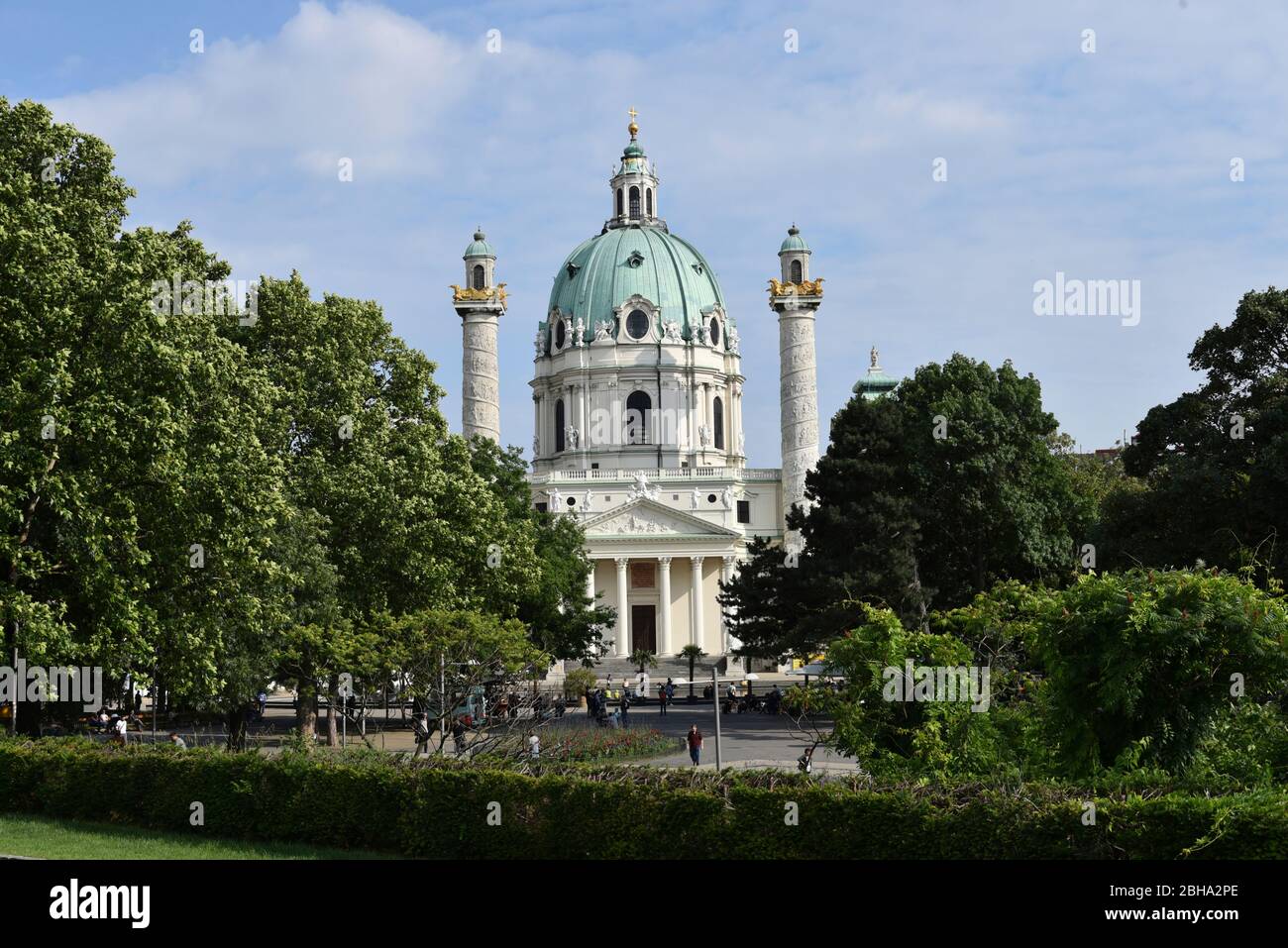 Austria, Vienna, inner city, Viennese Karlskirche, 4th Viennese municipality Wieden, daylight, Stock Photo