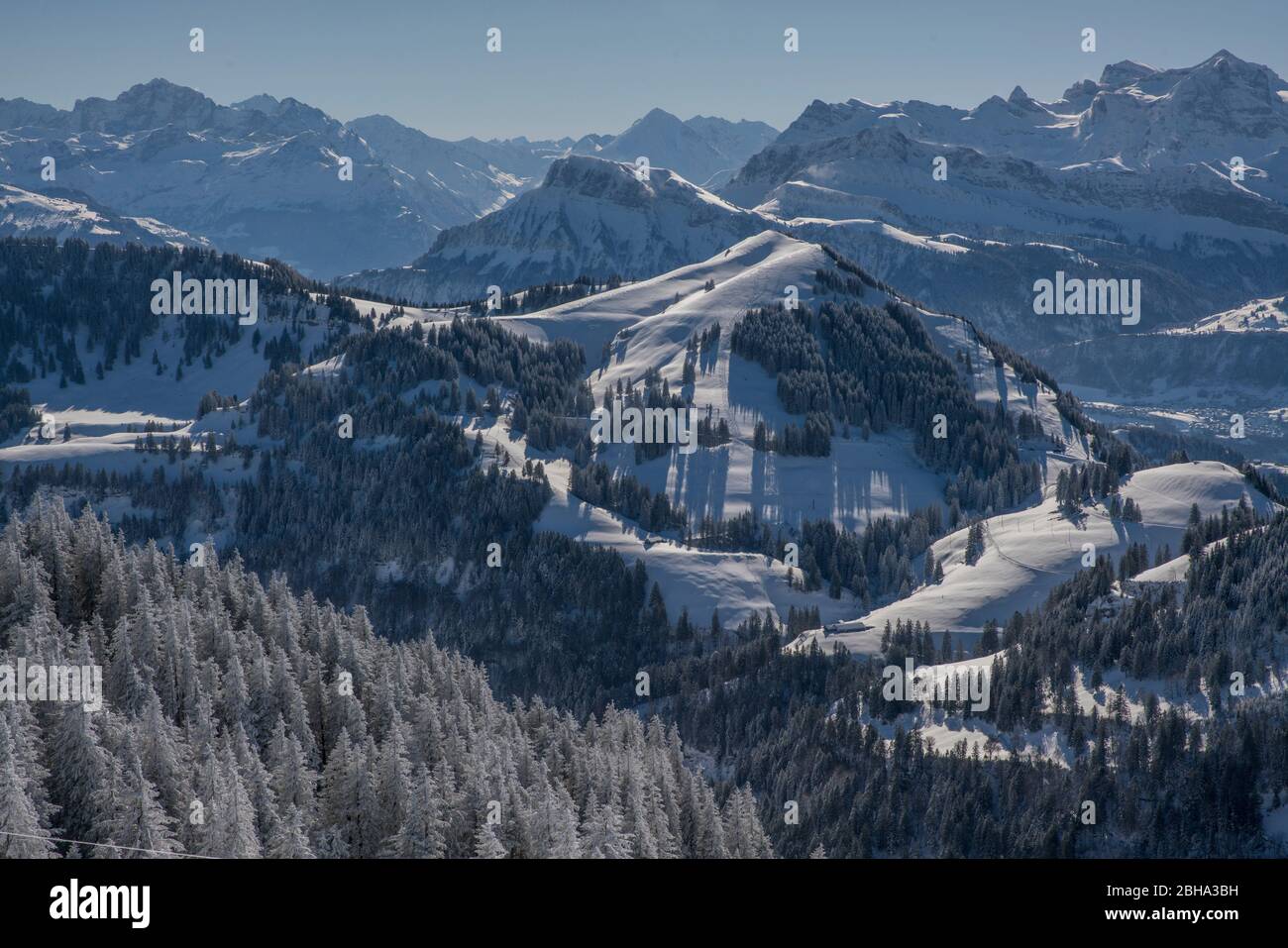 Rigi in winter, Central Switzerland Stock Photo