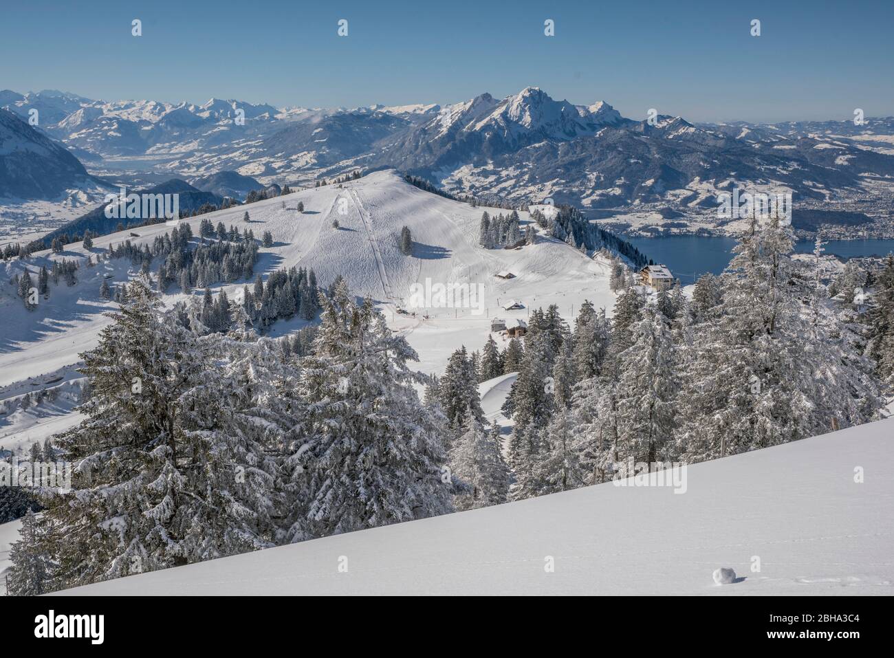 Rigi in winter, Central Switzerland Stock Photo