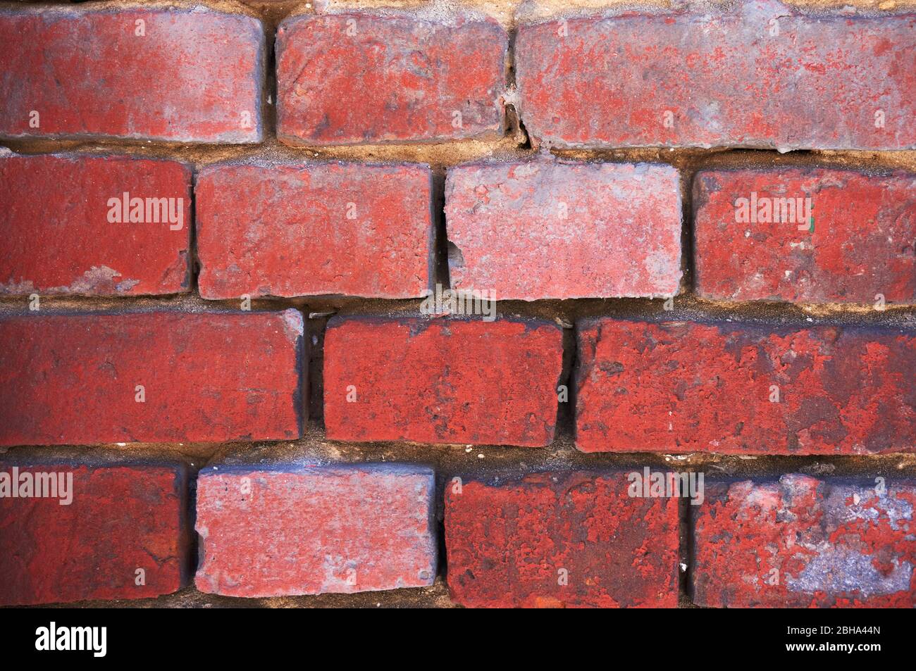 Old brick wall of red brick with scratches and chips Stock Photo Alamy