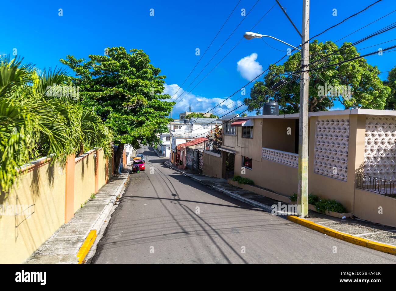 Straße in Puerto Plata, Puerto Plata, Dominikanische Republik, Große Antillen, Karibik, Atlantik, Mittelamerika Stock Photo